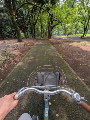 Biking in Yoyogi Park