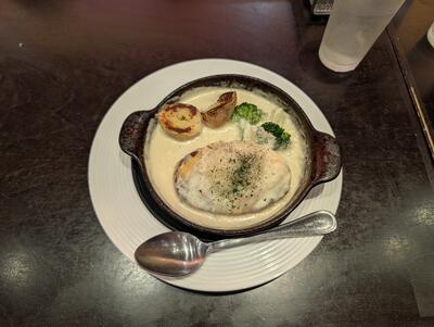 Hamburg steak with fondue